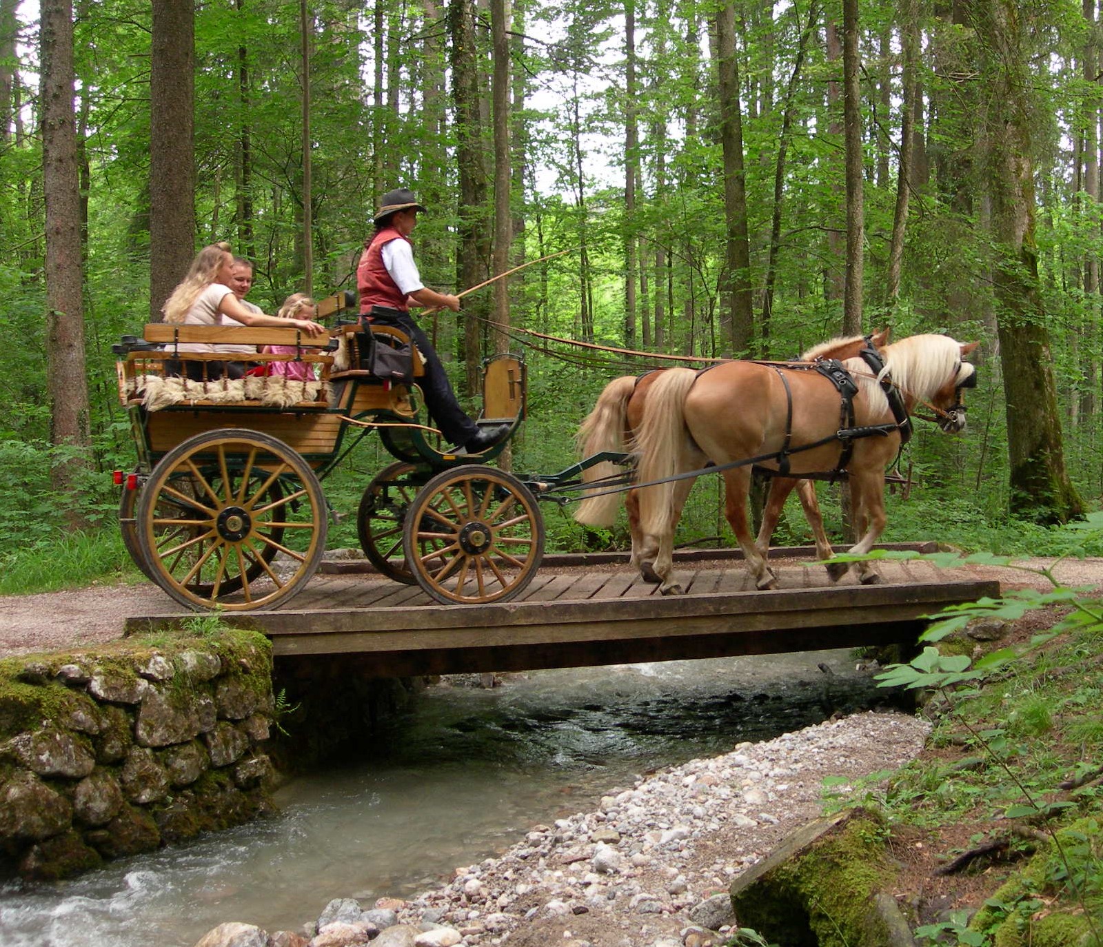 Kutschfahrt - Romantikfahrt über Brücke